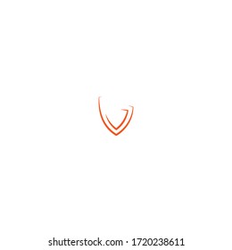 shield logo icon design with simple line art style