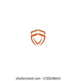 shield logo icon design with simple line art style
