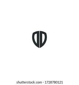 shield logo icon design with simple line art style