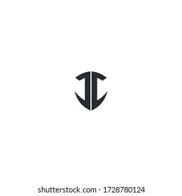 shield logo icon design with simple line art style