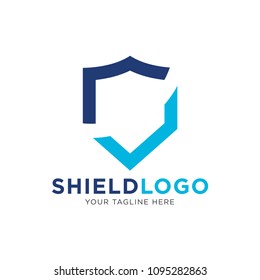 Shield logo icon design template elements