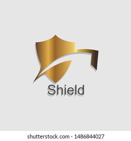 Shield logo icon design template elements
