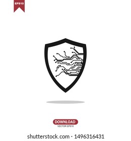 Shield logo icon design template elements