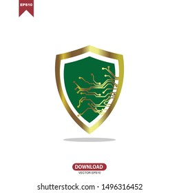 Shield logo icon design template elements