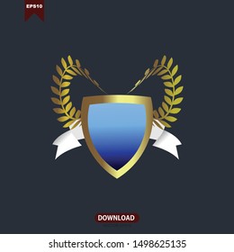 Shield logo icon design template elements