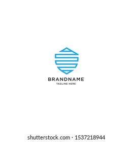 Shield Logo Icon Design Template. Security, Tech, Data, Key, Cyber, Modern Vector Illustration