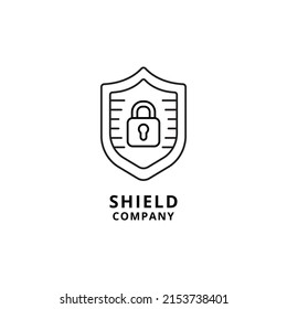 Elementos de la plantilla de diseño de iconos del logotipo Escudo