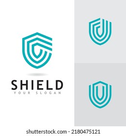 Shield logo icon design template