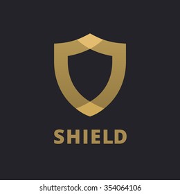 Shield logo icon design template elements
