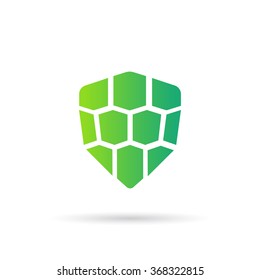 Shield logo icon design template element. Security safely firmly natural logo concept.