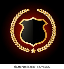 Shield logo icon design template elements