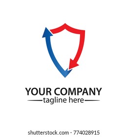 Shield logo icon design template elements. 