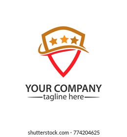 Shield logo icon design template elements