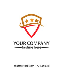 Shield logo icon design template elements