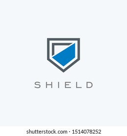 Shield logo icon design vector. Abstract security guard symbol