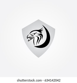 shield logo, icon eagle