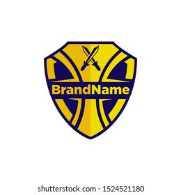 Shield logo icon. Shield protection logo illustration. Simple design on white background.