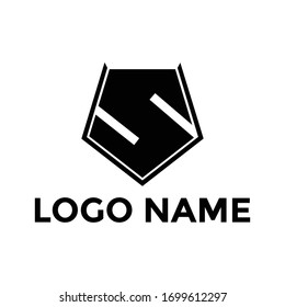 Schild-Logo-Symbol, Vektorillustration des Schutzlogo, Schildkröte einzeln auf weißem Hintergrund