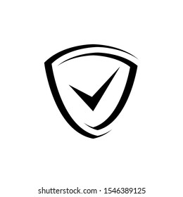 Shield logo icon template, shield element vector