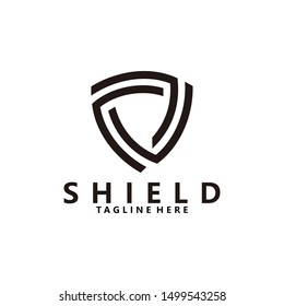 shield logo icon vector isolated