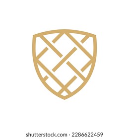 Shield logo icon vector isolated