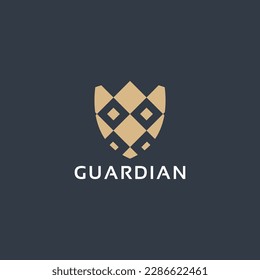Shield logo icon vector isolated