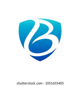 Shield Logo With Letter b