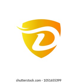 Shield Logo With Letter d