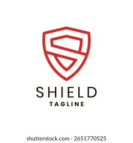 Logotipo blindado com a letra S, símbolo de segurança e defesa