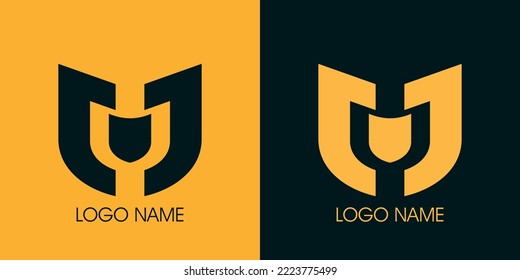 logotipo de escudo con las letras j y j, adecuado para las necesidades comerciales y de marca