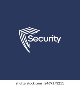 shield logo with modern and abstract design for brand identity