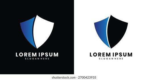 Shield logo, modern creative concapt design