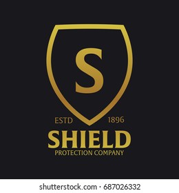 Shield logo. Protection company. Security Guardian Vector illustration