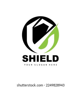 Logotipo Escudo, Vector De Seguridad Seguro Y Fuerte, Diseño, Protección Estilo Simple, Icono De Marca De Plantilla