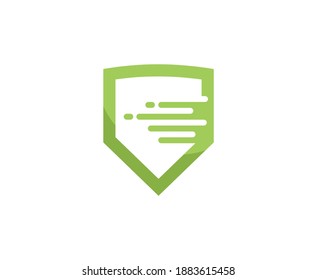 Shield logo secure tech vector 