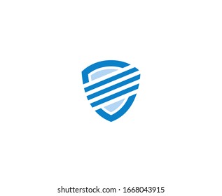 Shield logo security protection vector icon 