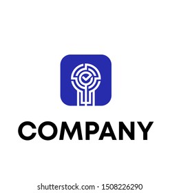 shield logo. security vector. safety icon.
template key.