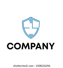 shield logo. security vector. safety icon.
template key.