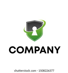 shield logo. security vector. safety icon.
template key.