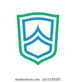 Shield logo sign vector illustration. Shield concept badge symbol. Graphic design. Design element.	