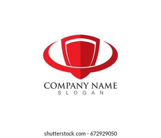 Shield logo and symbols template