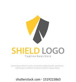 Shield logo template design. Vector illustration