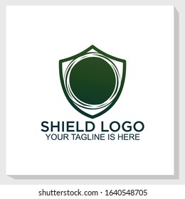 shield logo template design vector, security logo design inspiration