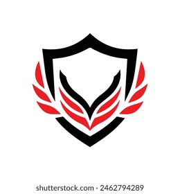 shield logo template, shield logo element, shield vector illustration