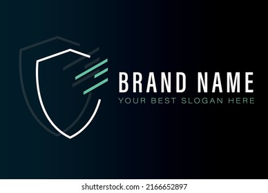 Shield Logo Template Flat Vector Illustration, Security And Protector Icon