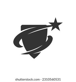 shield logo template. Icon Illustration Brand Identity. Isolated and flat illustration. Vector graphic