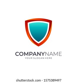 shield logo template ready for use, shielding logo element, security and protector symbol