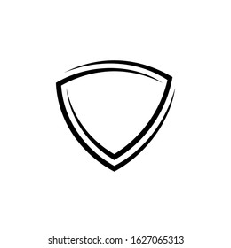 shield logo template ready for use, shielding icon in black and white color, security and protector symbol