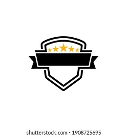 shield logo template ready for use, shielding icon in black and white color, security and protector symbol