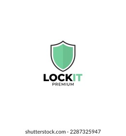 Shield logo template. Security and protection. Vector illustration.